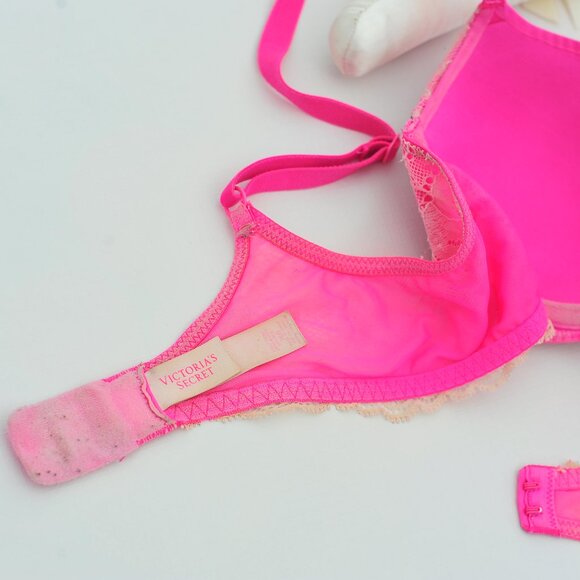 Victoria's Secret Viintage Pink Lightly Padeded Bra 36B - Picture 5 of 12